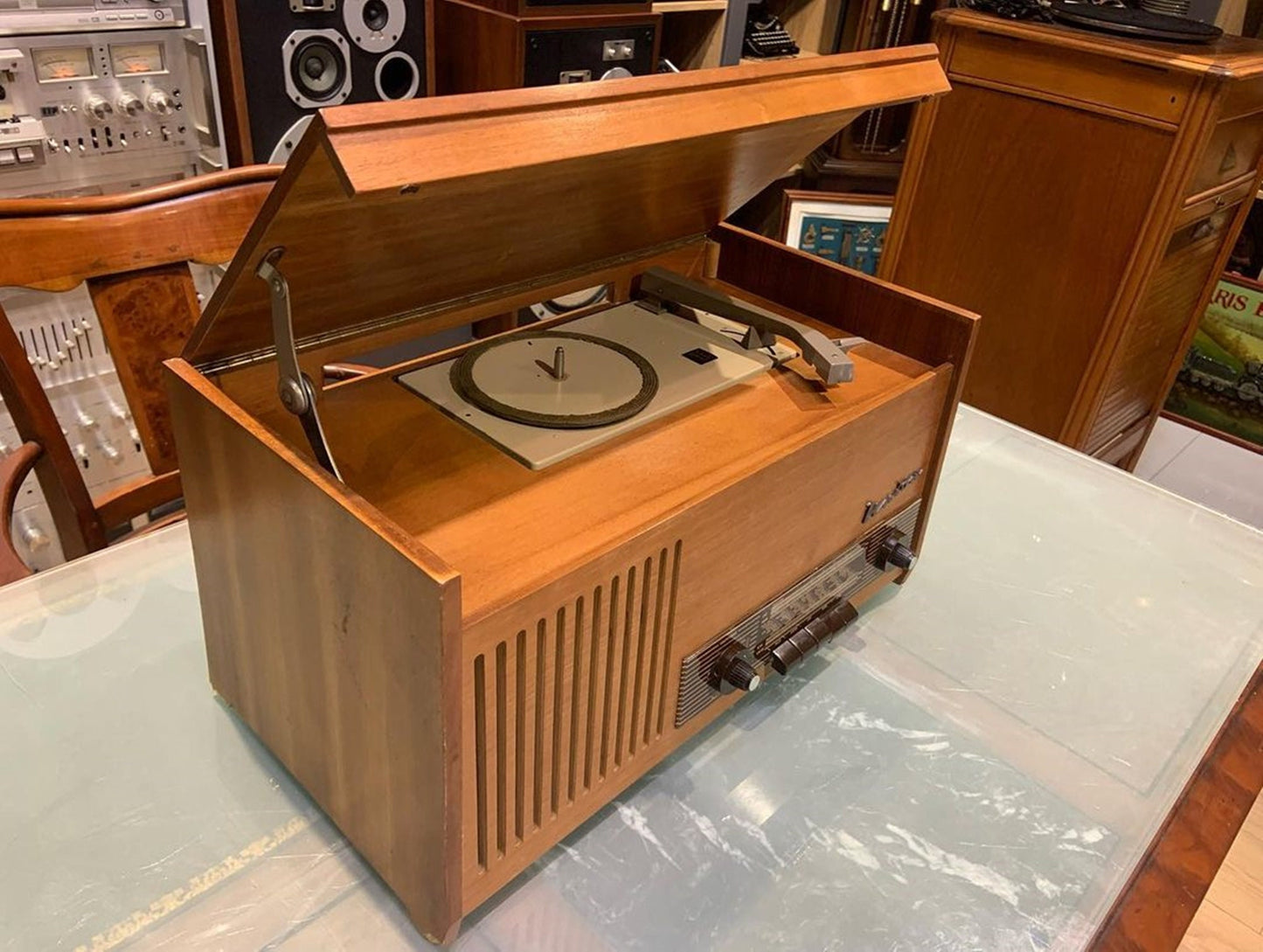 Germany Union Lamp Radio With Pikap| Vintage Radio | Orjinal Old Radio | Radio | Lamp Radio |