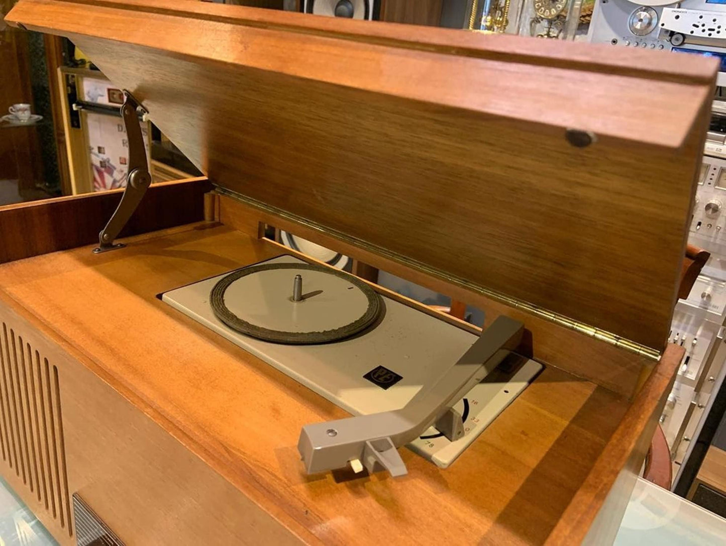 Germany Union Lamp Radio With Pikap| Vintage Radio | Orjinal Old Radio | Radio | Lamp Radio |, Turntable