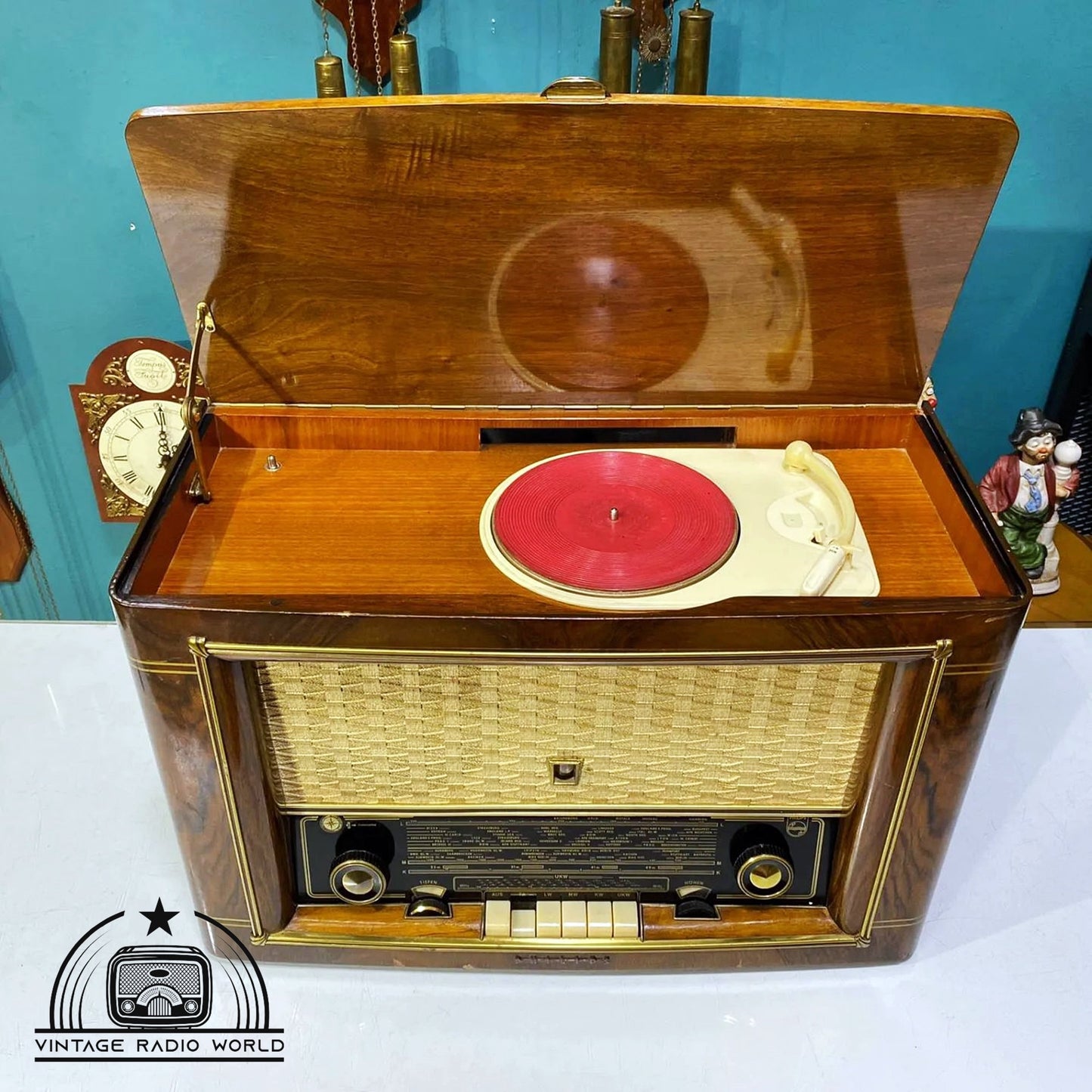 PHLIPS PHONOSÜPER 544 - Vintage Radio Marvel, Antique Classic, Lamp Radio Delight!, Turntable
