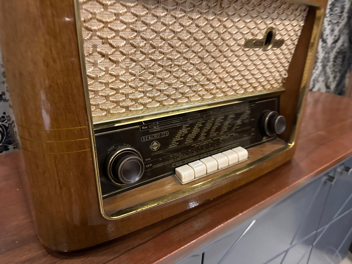 Germany Rekord225 Lamp Radio With RECORD | Vintage Radio | Orjinal Old Radio | Radio | Lamp Radio |