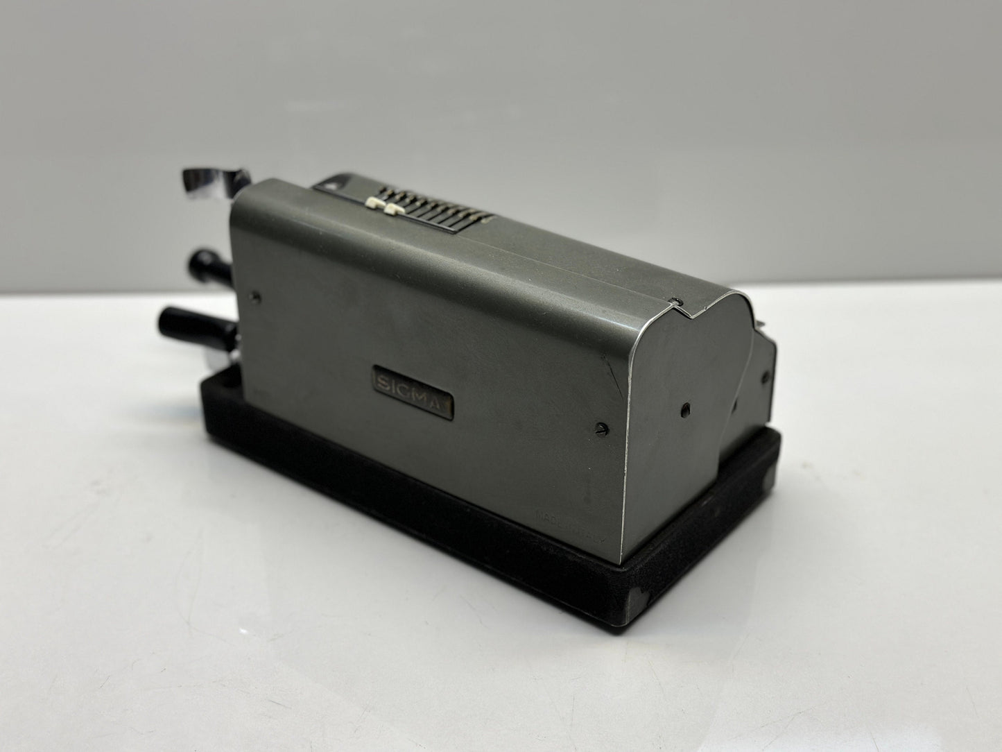 Sigma Calculator - Italian Craftsmanship - Dark Grey Antique Aesthetics - Collectible Piece