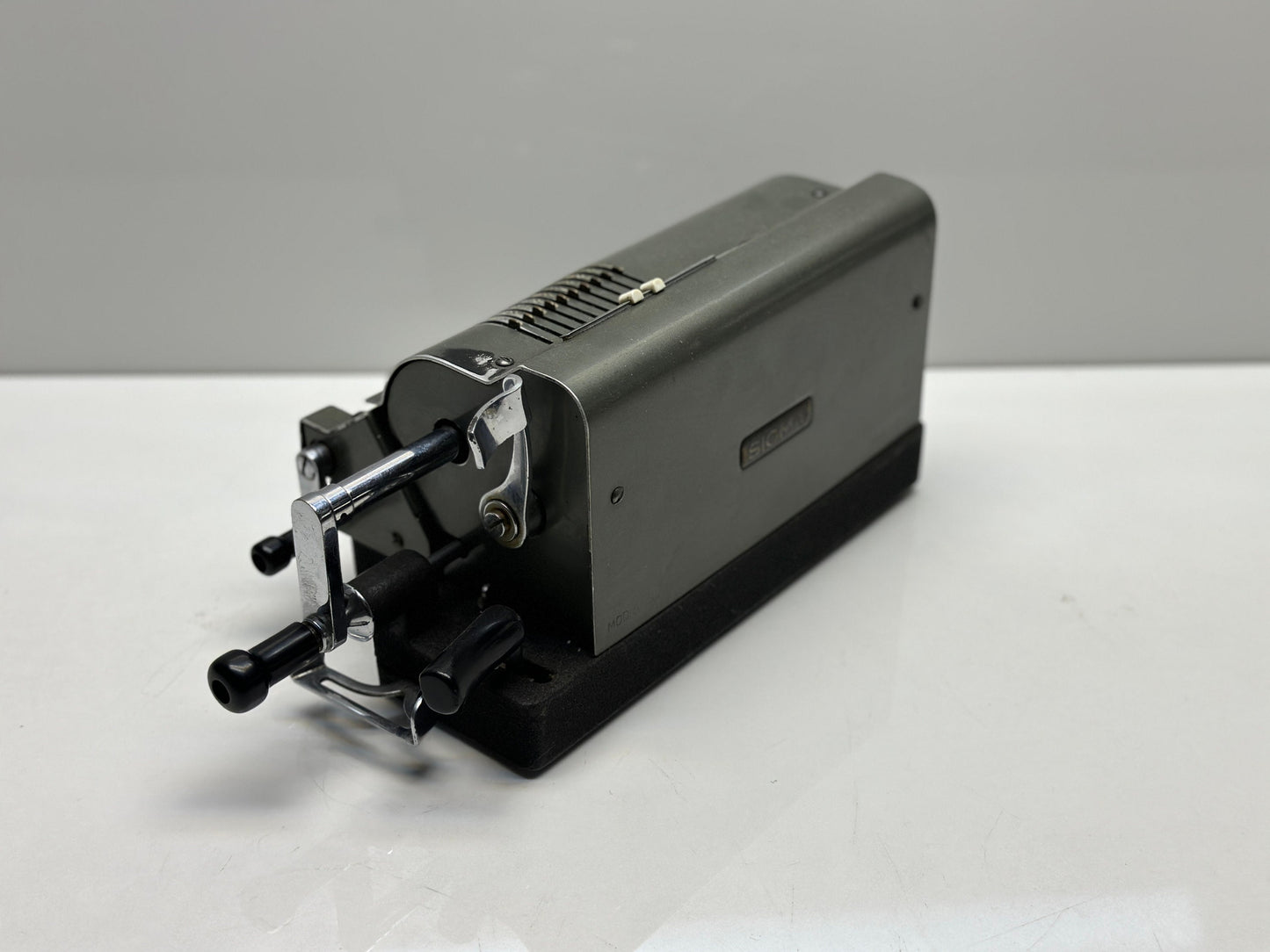 Sigma Calculator - Italian Craftsmanship - Dark Grey Antique Aesthetics - Collectible Piece