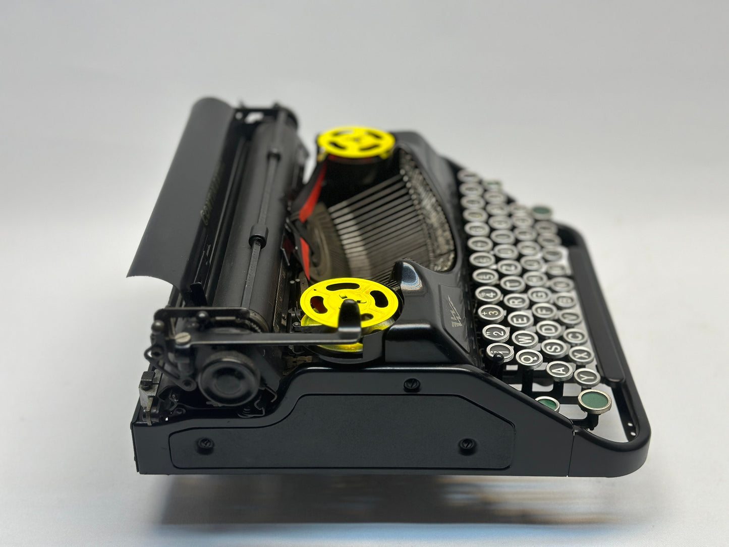 Continental Typewriter - 1935 Model with Glass Keyboard and Black Wooden Bag, Antique Typewriter, Old World Elegance,Europe Typewriter