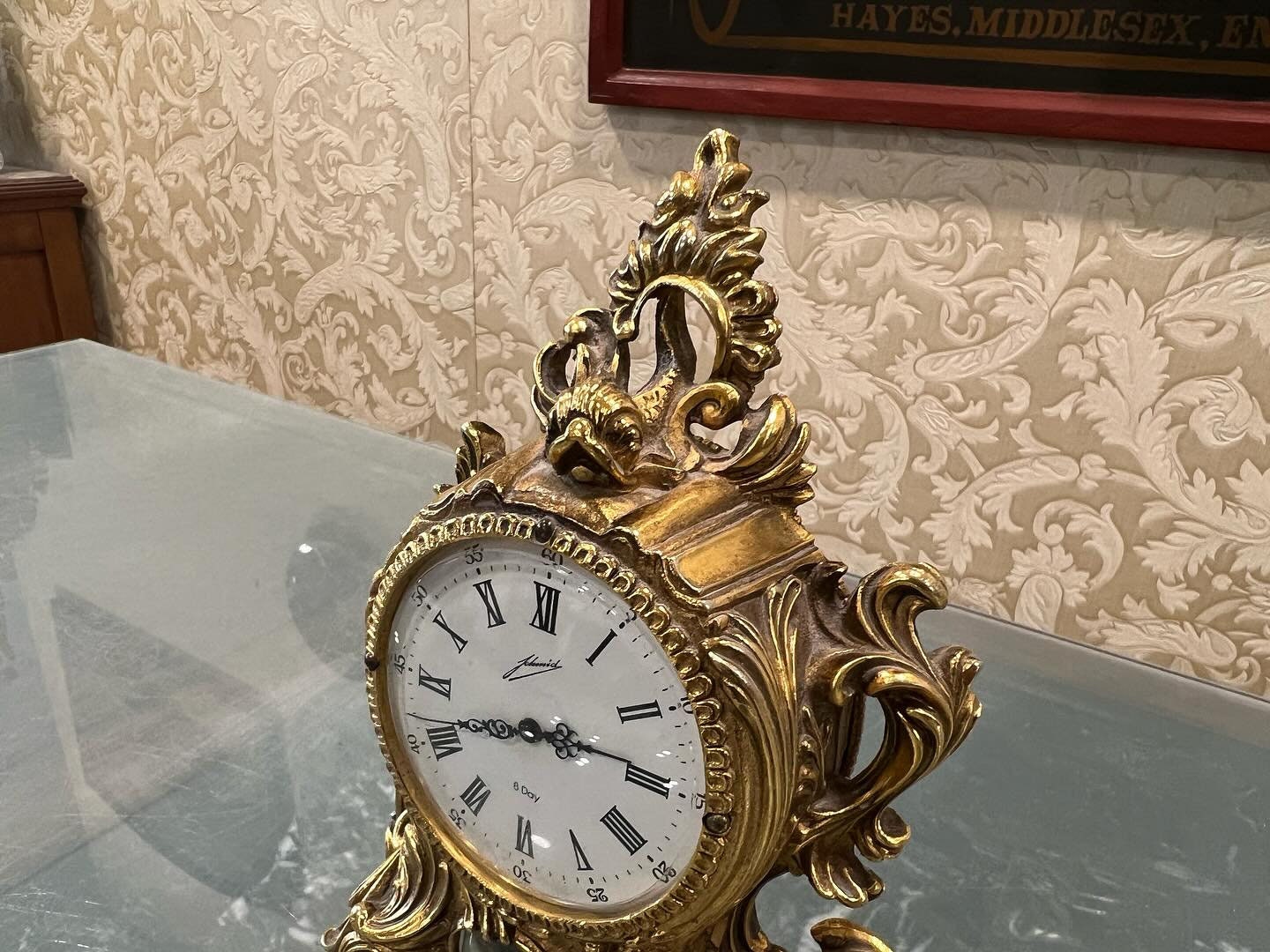 Antique Schmid Brass Pendulum Table Clock | Flawless Condition