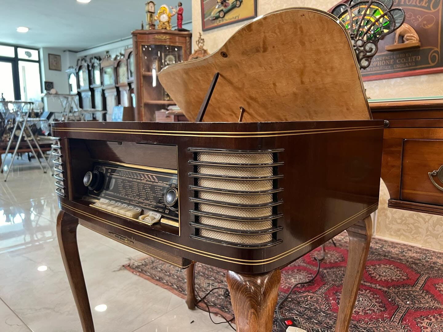 Loewe Opta Spinett Piano-Form Tube Music Cabinet | Original FM | High Condition | Fully Functiona