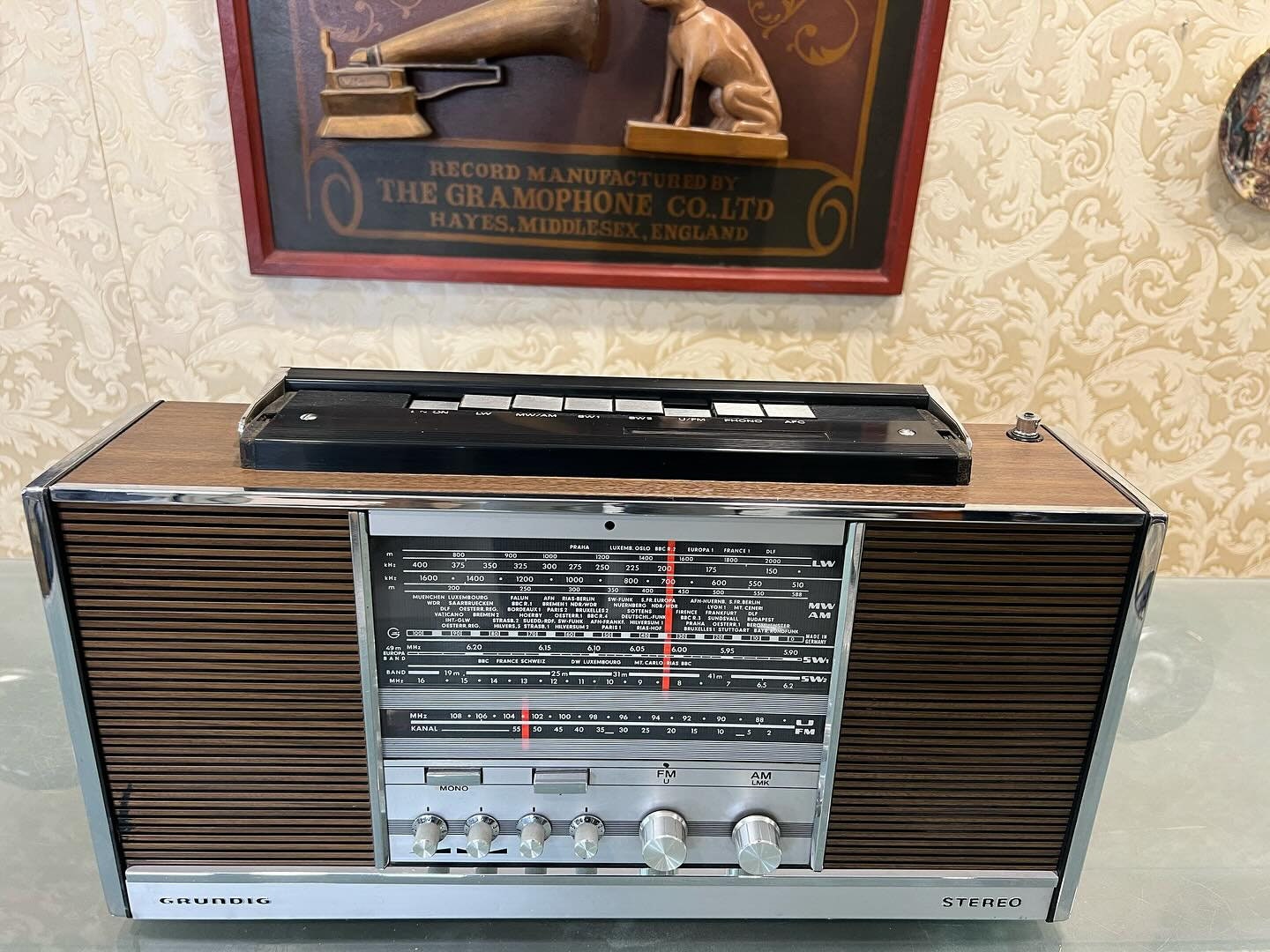 Grundig Stereo Console Radio | FM | High Condition | Fully Functional- Turntable