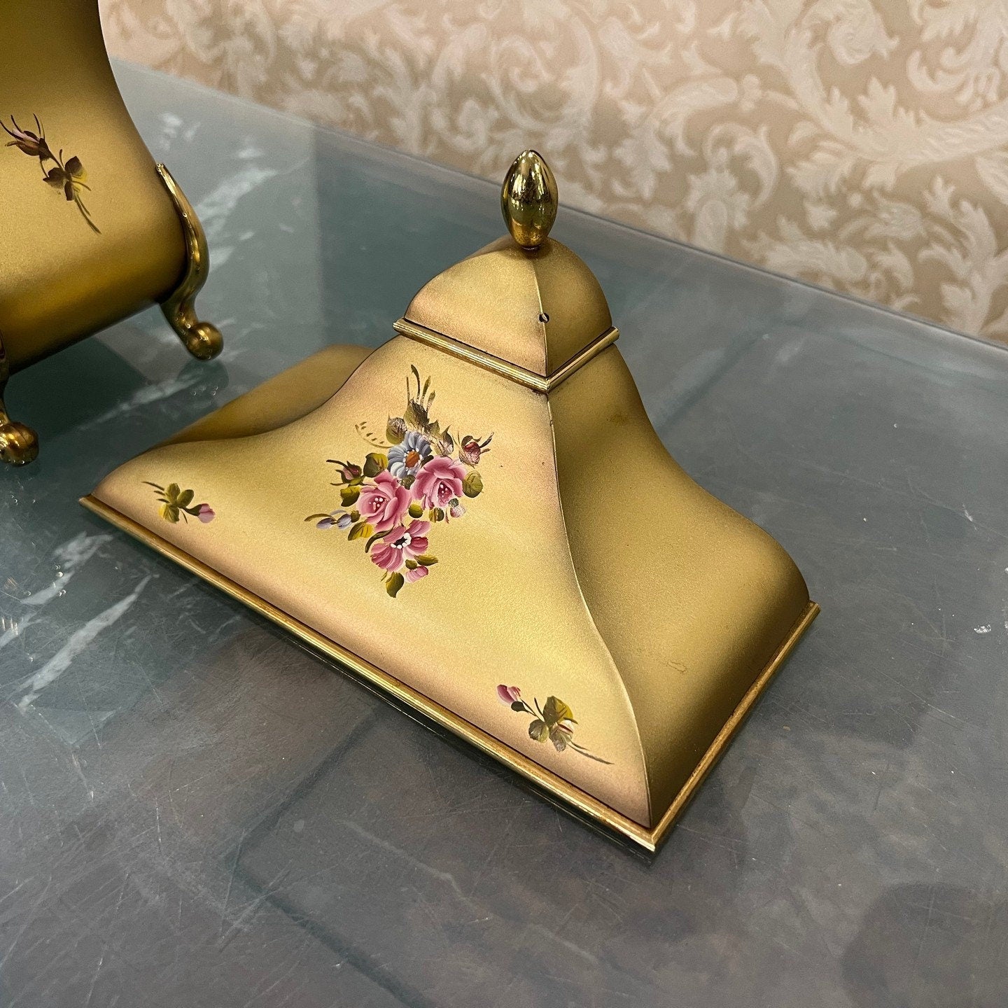 Gold Collectible Antique Eluxa Wall Clock with Stand - Perfect Condition, Fully Functional