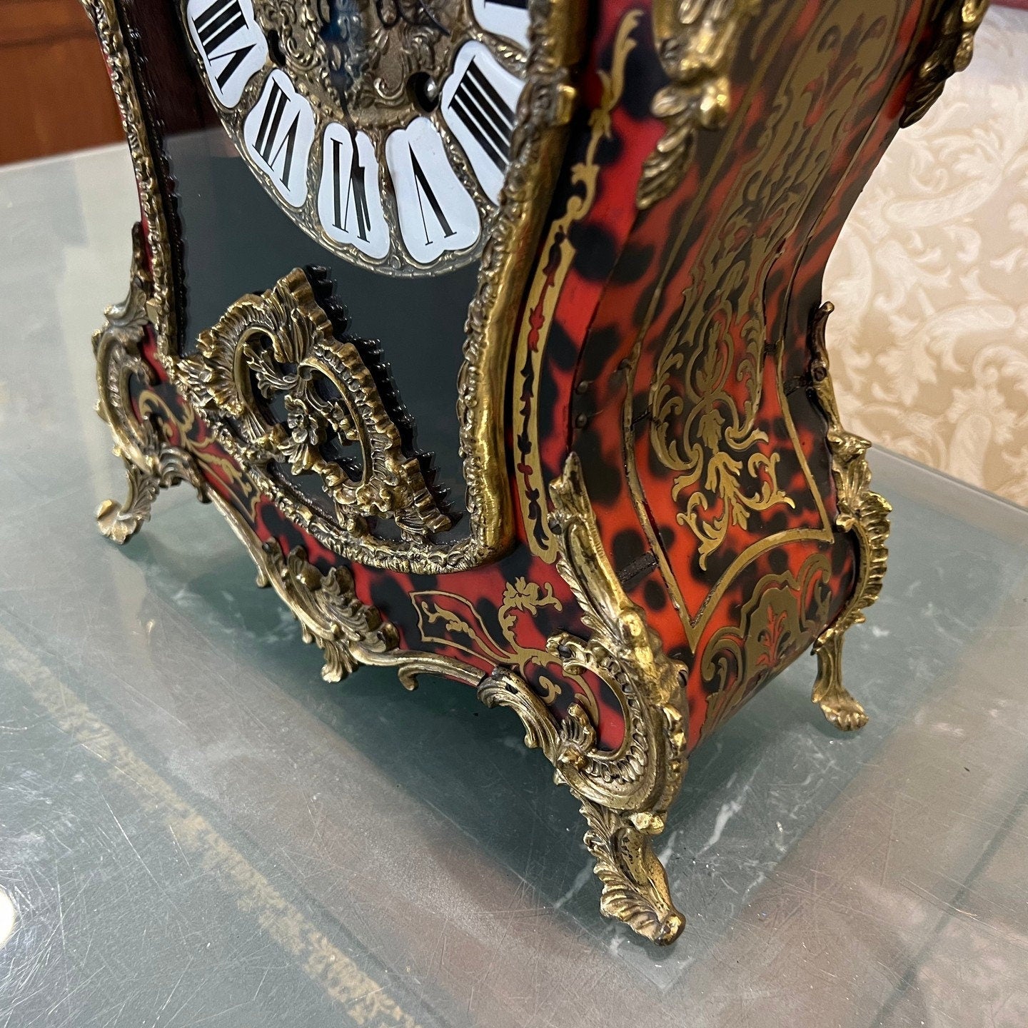 Collectible Antique French Boule Clock - Perfect Condition, Fully Functional