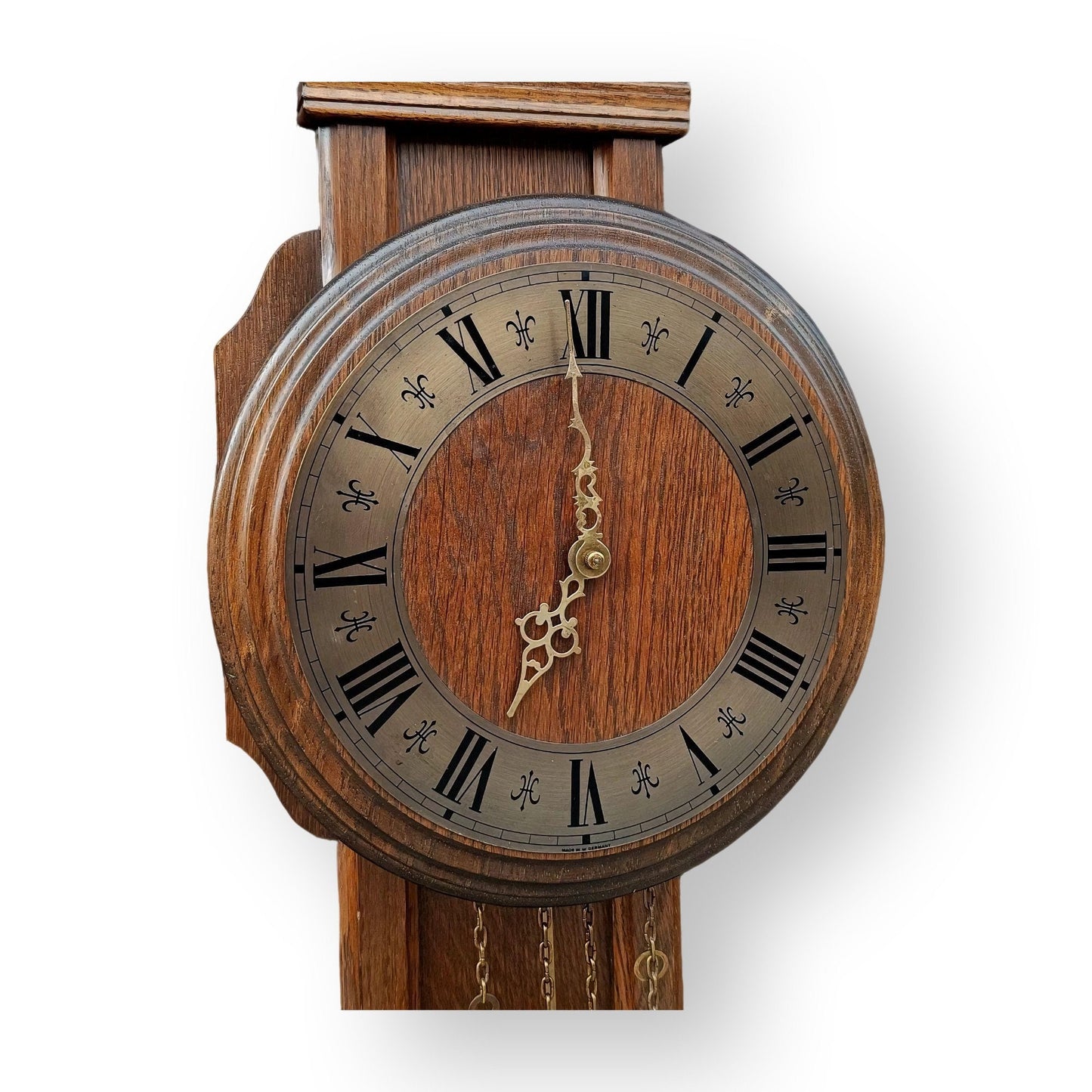 Antique Tempus Fugit Wall Clock | 1960s | German Made | Dual Weight Winding Mechanism | Fully Functional