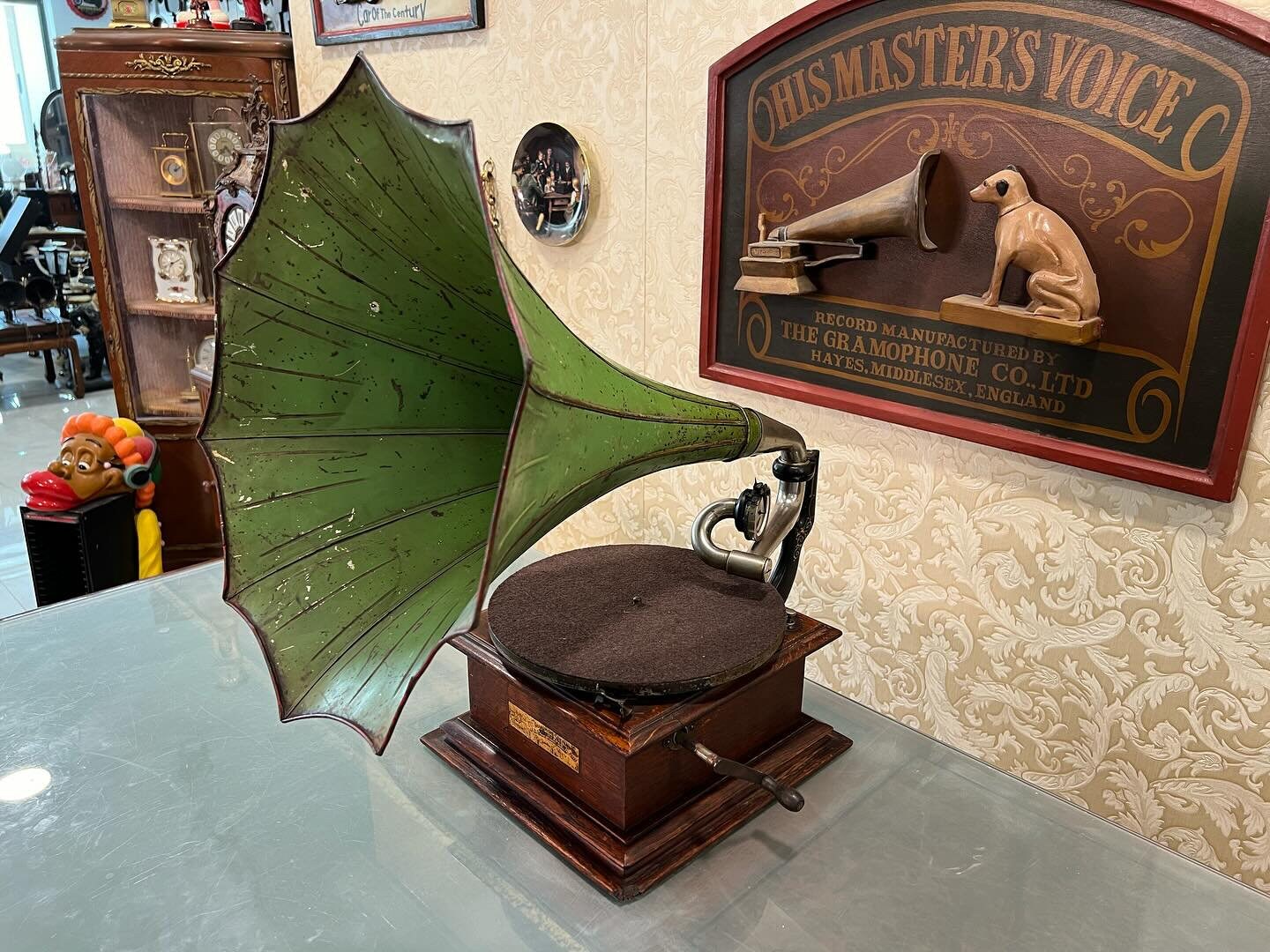 Ultra Rare!! His Master’s Voice Full Original Horn Gramophone | Excellent Condition.