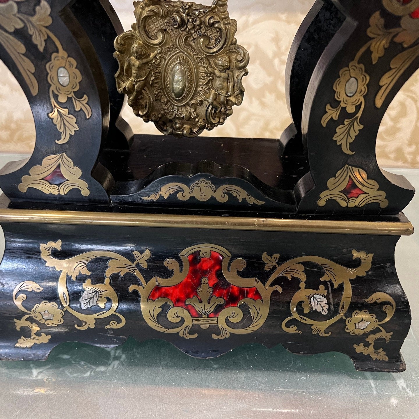 Elegant French Boulle Mantel Clock - High Condition, Fully Functional