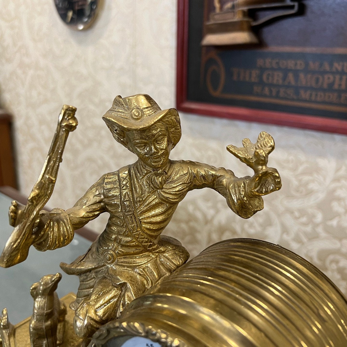 Collectible Antique Bronze Mantel Clock - High Condition, Fully Functional