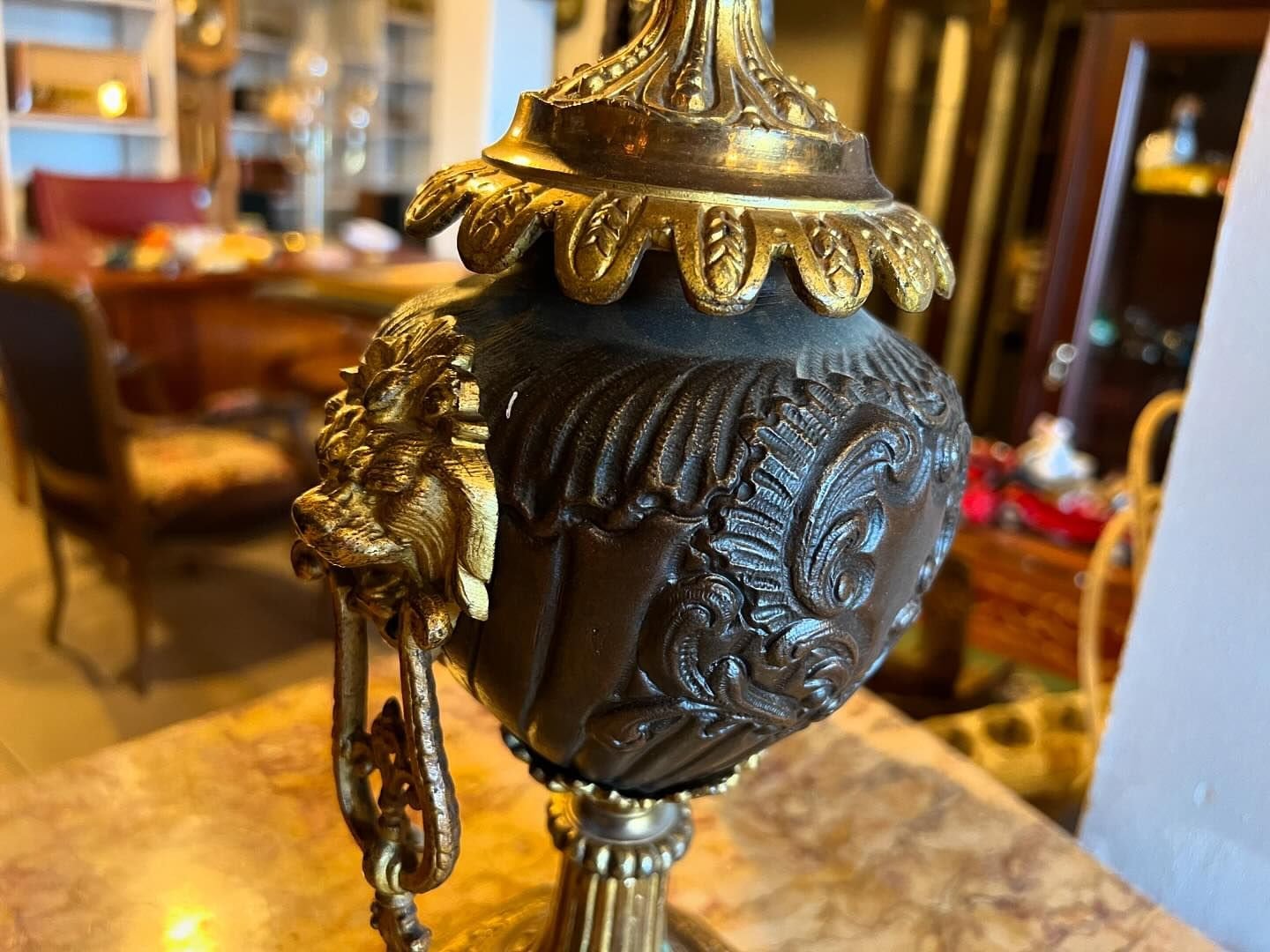 Full Bronze Mantel Clock | Exquisite Details | Excellent Condition | Rare Collectible | Vintage Home Decor