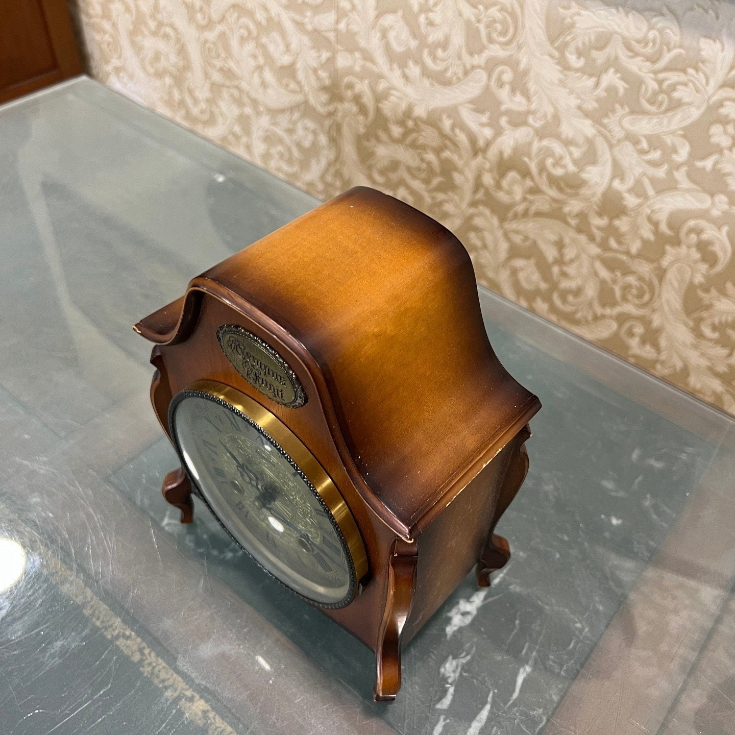 Collectible Tempus Fugit Wooden Table Clock | Excellent Condition | Fully Functional | Vintage Home Decor