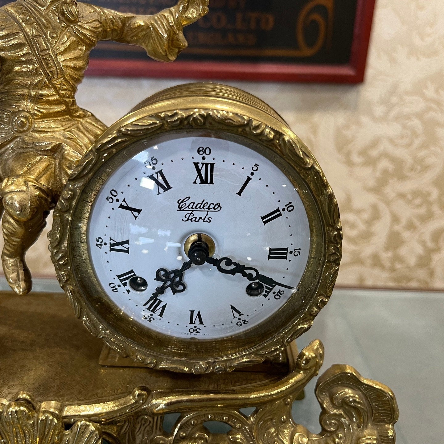 Collectible Antique Bronze Mantel Clock - High Condition, Fully Functional