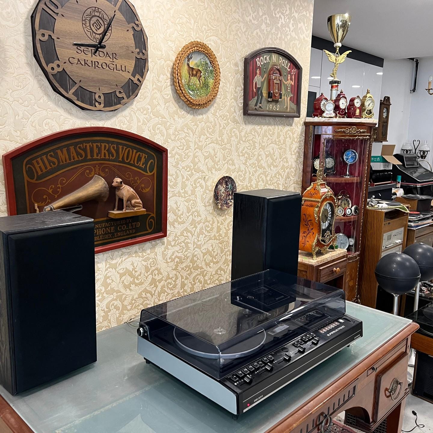 Vintage Siemens RS 331 Record Player with Dual 1236, FM Radio, Cassette Player, 3-Way Speakers, High Quality Sound - Turntable