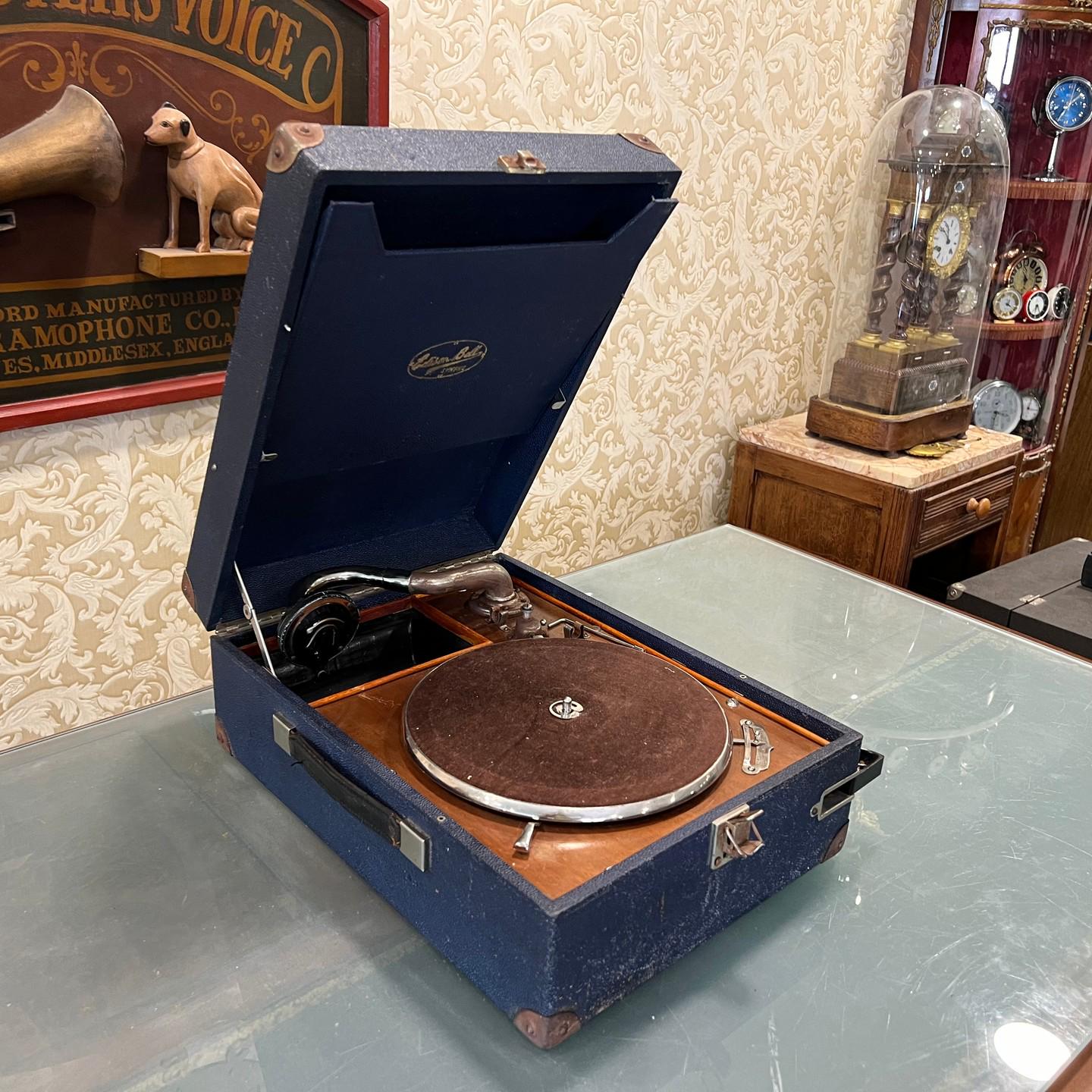 Antique Edison Bell Portable Gramophone with Thorens Head, Fully Functional, Excellent Condition- Turntable