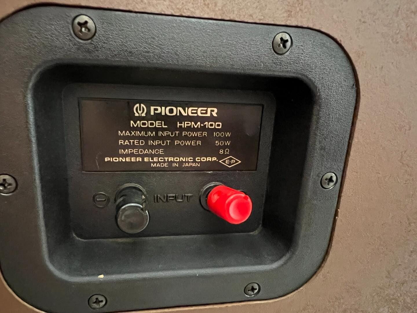 Vintage Pioneer HPM 100 Speaker Set, All Original Drivers, Excellent Condition, Rare Collector's Edition