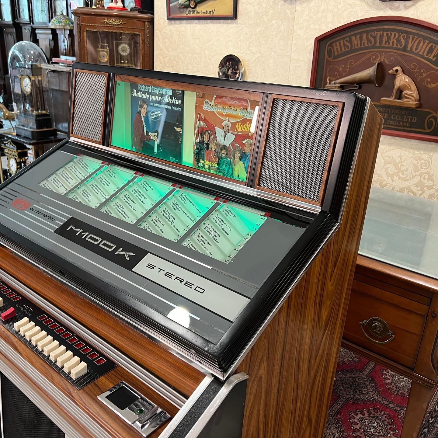 Antique Harting M100K Jukebox, 50 Record Capacity, Fully Functional, Excellent Condition, Rare Collectible