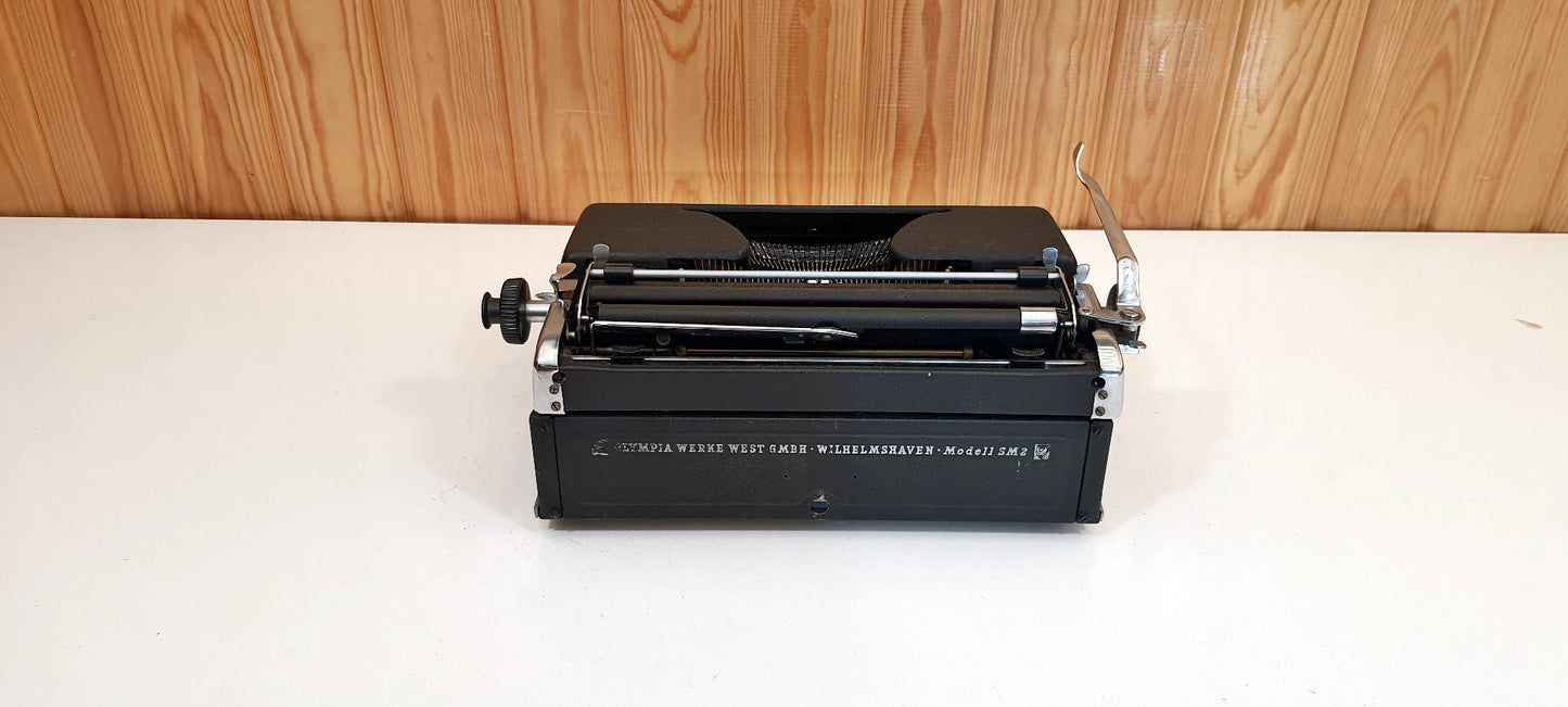 Antique Olympia SM2 Typewriter - Rare Mechanical Gem from the 1950s, Fully Operational