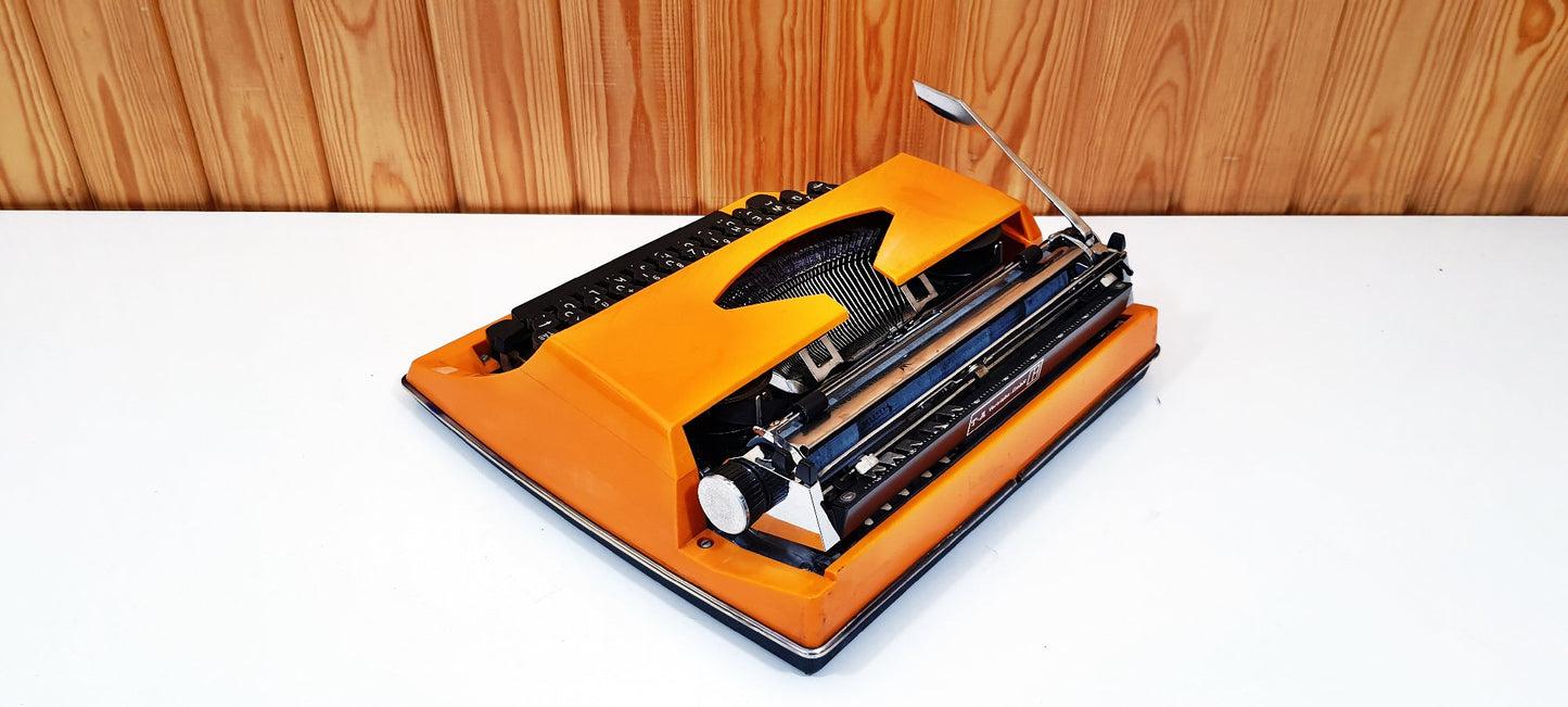 Adler Contessa Orange Typewriter | Vintage & Fully Functional