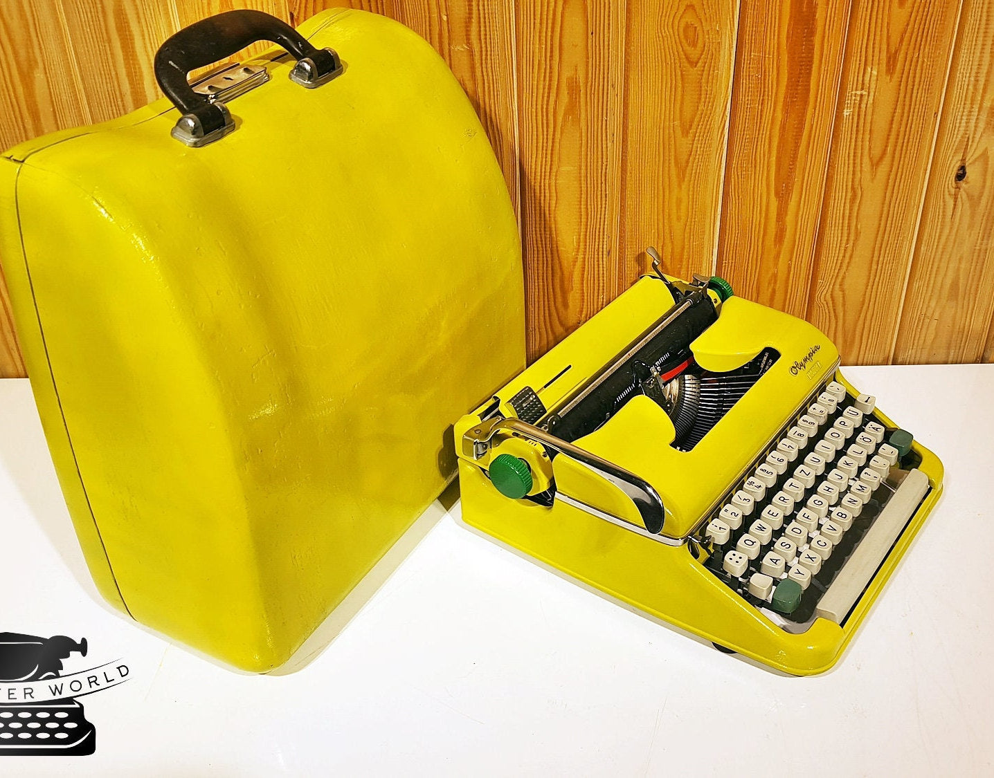 Olympia Monica Yellow Typewriter - Premium Gift | Typewriter like new,typewriter working