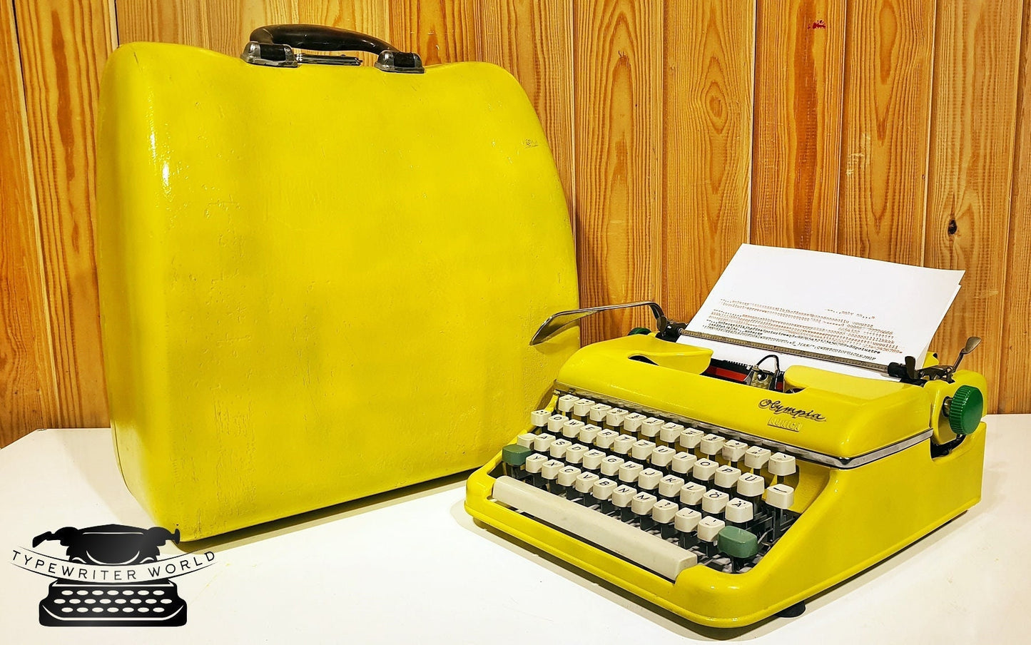Olympia Monica Yellow Typewriter - Premium Gift | Typewriter like new,typewriter working
