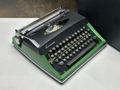 Qwerty Typewriter,Adler Contessa Typewriter,Retro Design,Classic and Reliable Writing Tool,Retro Style,Black Typewriter,holiday decor