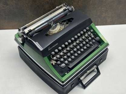 Qwerty Typewriter -  Adler Contessa Typewriter -  Classic and Reliable Writing Tool - Retro Style / Premium Green Typewriter