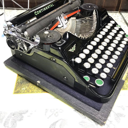 Continental Typewriter | Glass Keyboard, Fully Operational | Classic Black Elegance for an Unforgettable Writing Experience - Gift
