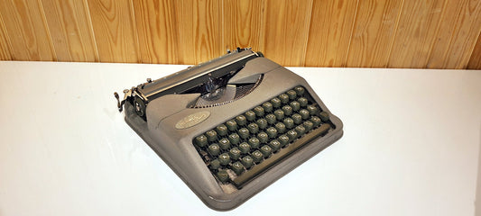 Hermes Baby Typewriter, Grey Vintage Working Typewriter, Premium Gift, Collectible, Best Typewriter for Writers and Office Decor