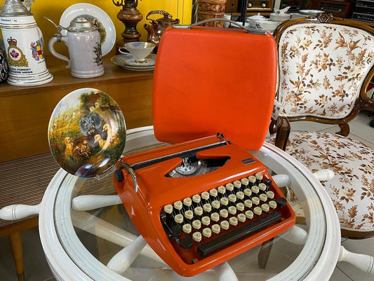 Adler Tippa Red Typewriter - Working Vintage Typewriter, Like New Condition, Old Manual Typewriter, Teacher Gift, Collectible Retro Item