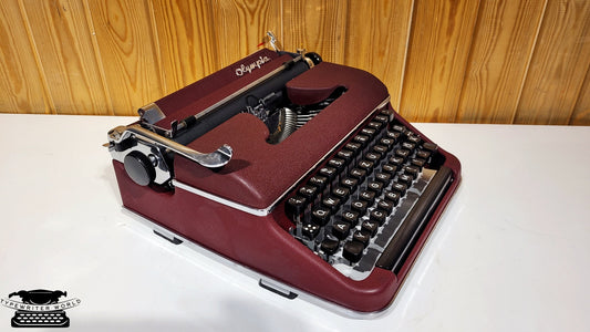 Olympia SM2 Burgundy Typewriter, Special Vintage Typewriter, Old Collectible Typewriter, Best Typewriter Gift, Retro Writing Gift