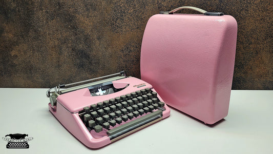 Olympia Splendid 33/66 Ice Pink Manual Typewriter | Vintage German Writing Tool for Collectors, Journalists & Office Decor Lovers