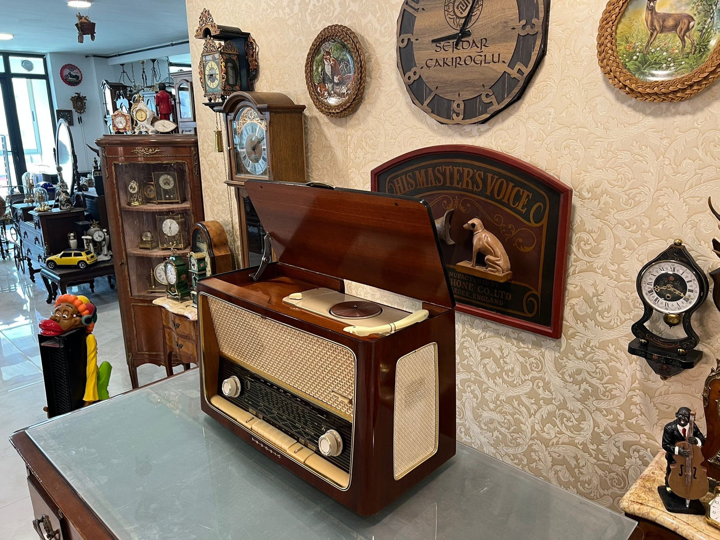 German Grundig 3079 lamp Radio with Record  | Vintage Radio | Orjinal Old Radio | Antique Radio | Lamp Radio | Grundig 3079  Radio