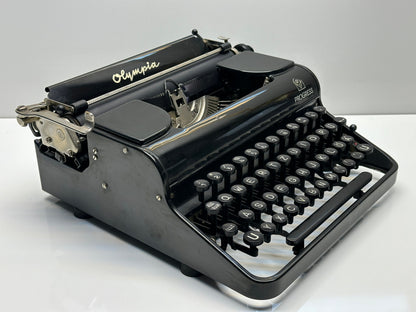 Best Gift,Olympia Progress Typewriter,A Seamless Gift for Collectors,Writers, and Vintage Enthusiasts,Antique Typewriter with Wood Bag