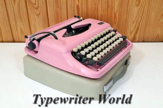Adler Tippa Pink Typewriter - Like New Condition, Fully Working Vintage Typewriter - Perfect Gift for Writers & Collectors