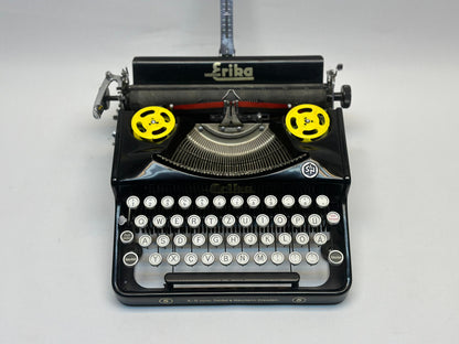 Erika Black Typewriter with Wooden Case - 1940 Model, Best Gift, Premium Quality, Antique Typewriter, Old World Elegance,Europe Typewriter
