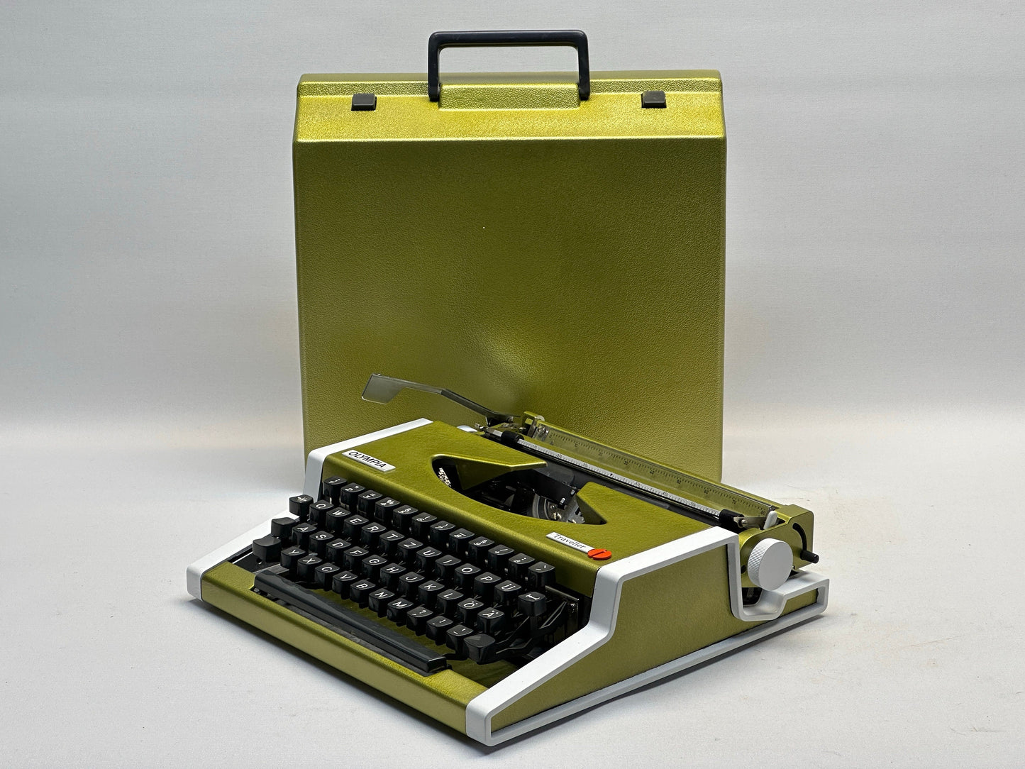 RARE! Olympia Traveller Typewriter - Antique Typewriter - Olympia Typewriter - Vintage 1955 Edition in Gold Green