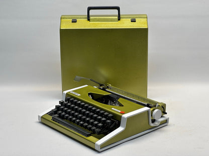RARE! Olympia Traveller Typewriter - Antique Typewriter - Olympia Typewriter - Vintage 1955 Edition in Gold Green