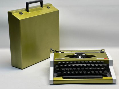 RARE! Olympia Traveller Typewriter - Antique Typewriter - Olympia Typewriter - Vintage 1955 Edition in Gold Green