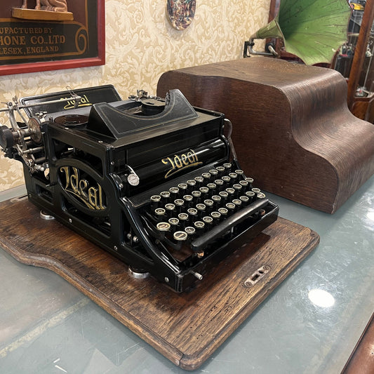 Ideal A3 Antique Typewriter (1906), Fully Functional Vintage Collectible, Perfect Gift for Writers, Classic Office Decor