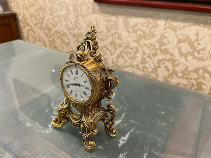 Antique Schmid Brass Pendulum Table Clock | Flawless Condition