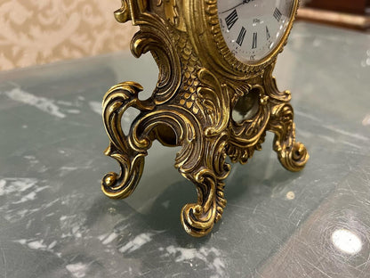 Antique Schmid Brass Pendulum Table Clock | Flawless Condition