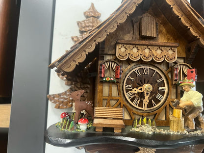 Antique Black Forest Rare Form Cuckoo Clock | Animated | High Condition | All Functions Working Perfectly