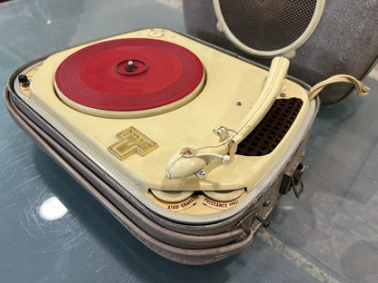 French Teppaz Tube Portable Record Player | All Speeds Including 78 RPM | High Condition | Fully Functional- Turntable