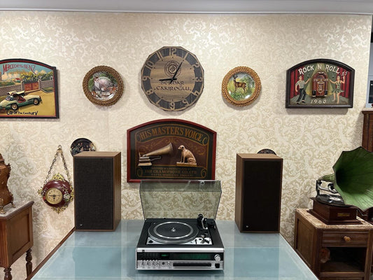 Flawless Dual KA 230 FM Radio Turntable Set | Flagship Model | Includes Dual CL 270 Speaker Set & 10-Disc Spindle | Excellent Condition