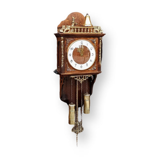 Antique Balcanto Wall Clock | French Made | Elegant Wooden Case | Fully Functional | Collectible Timepiece