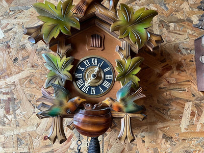 Collectible!! Antique German-Made Large Animated Cuckoo Clock | Flawless Condition | Moving Chicks
