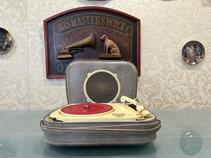 French Teppaz Tube Portable Record Player | All Speeds Including 78 RPM | High Condition | Fully Functional- Turntable